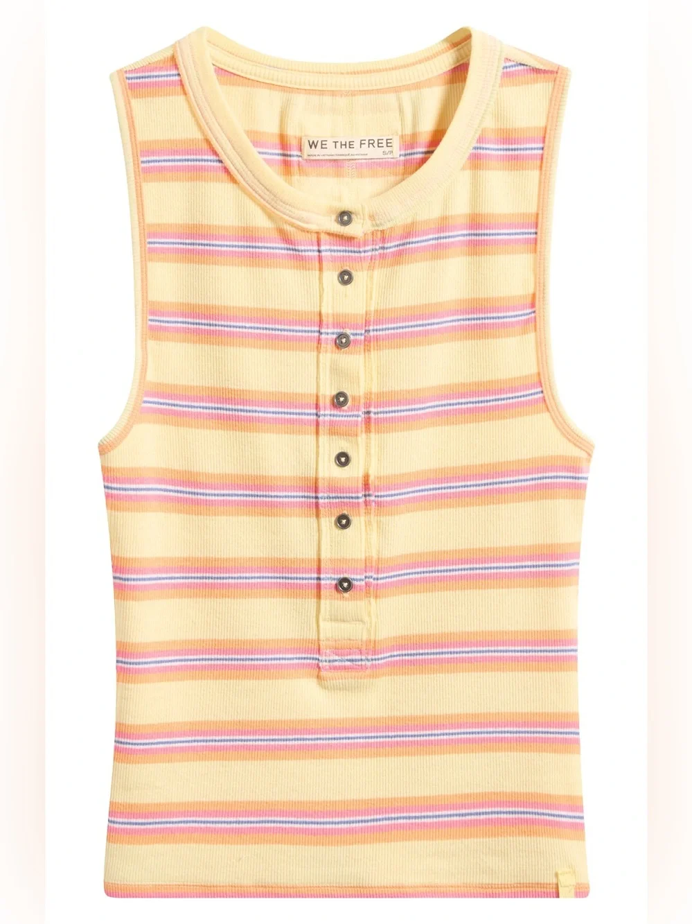 NWT Free People Jamie Henley Tank Size S NEW WITH TAGS We The Free Butter Yellow